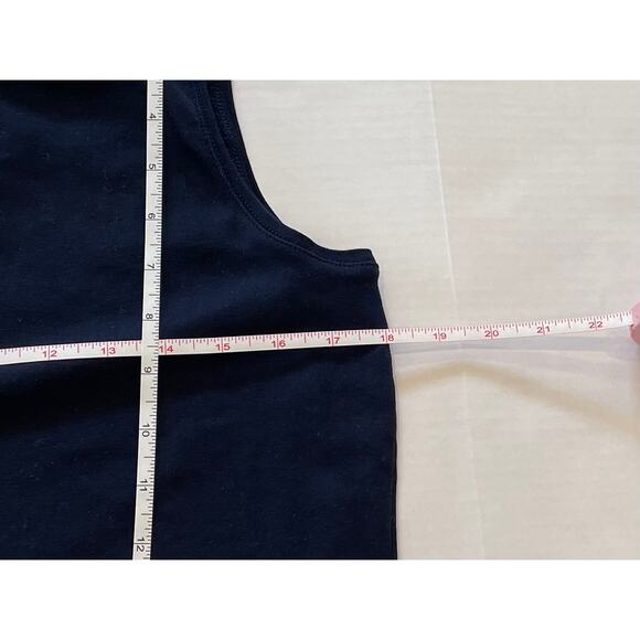 Talbots Pima Cotton Navy Blue Tank Top / Shell, Size LP - Picture 8 of 8